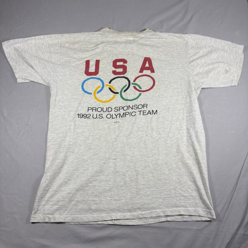 Vintage Ray-Ban 1992 US Olympic Team T-Shirt XL Gray Bausch & Lomb USA Made 90s - Picture 2 of 11